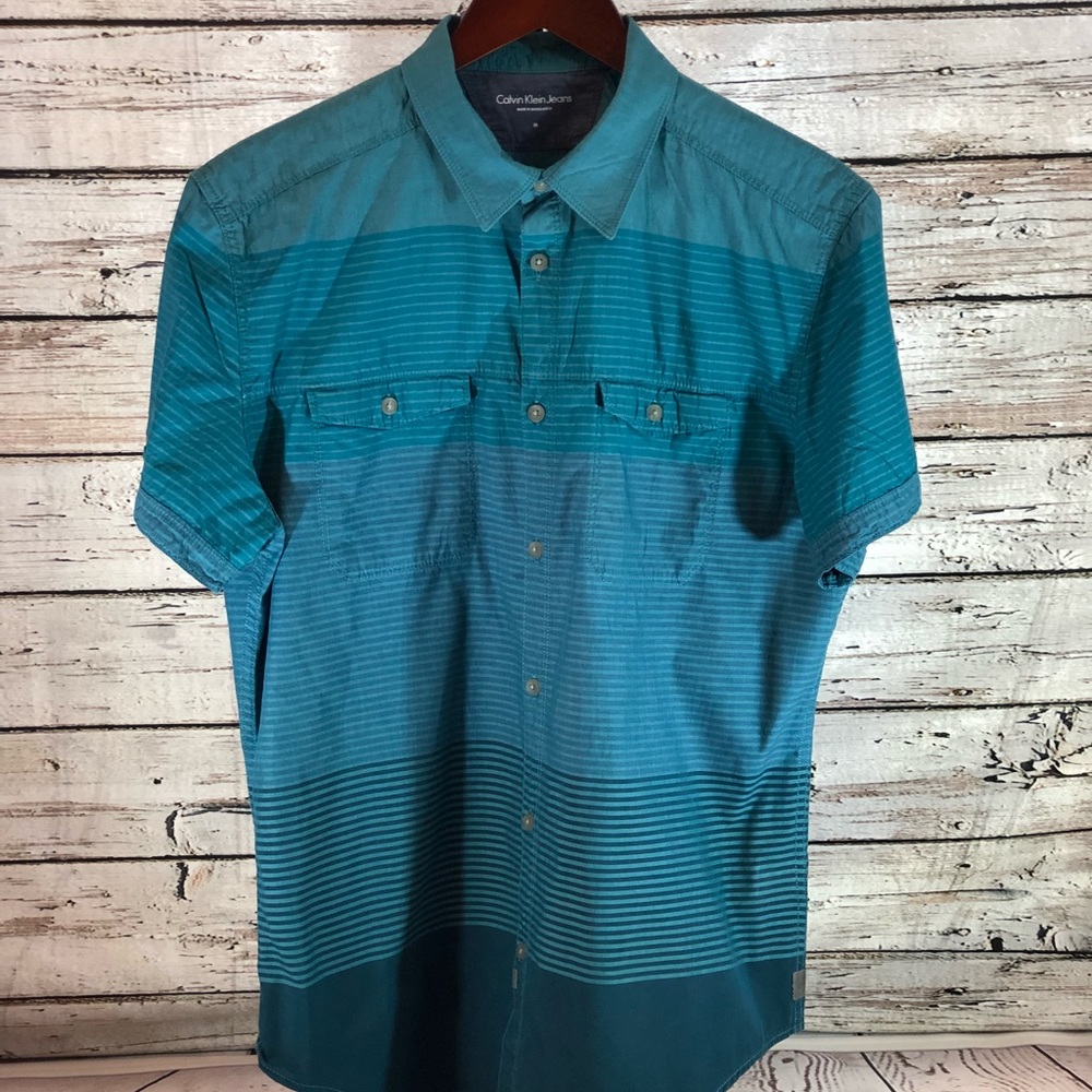 Men’s Calvin Klein Turquoise Button Down Shirt